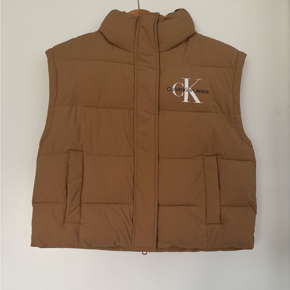 Calvin Klein Jeans Brown Puffer Vest